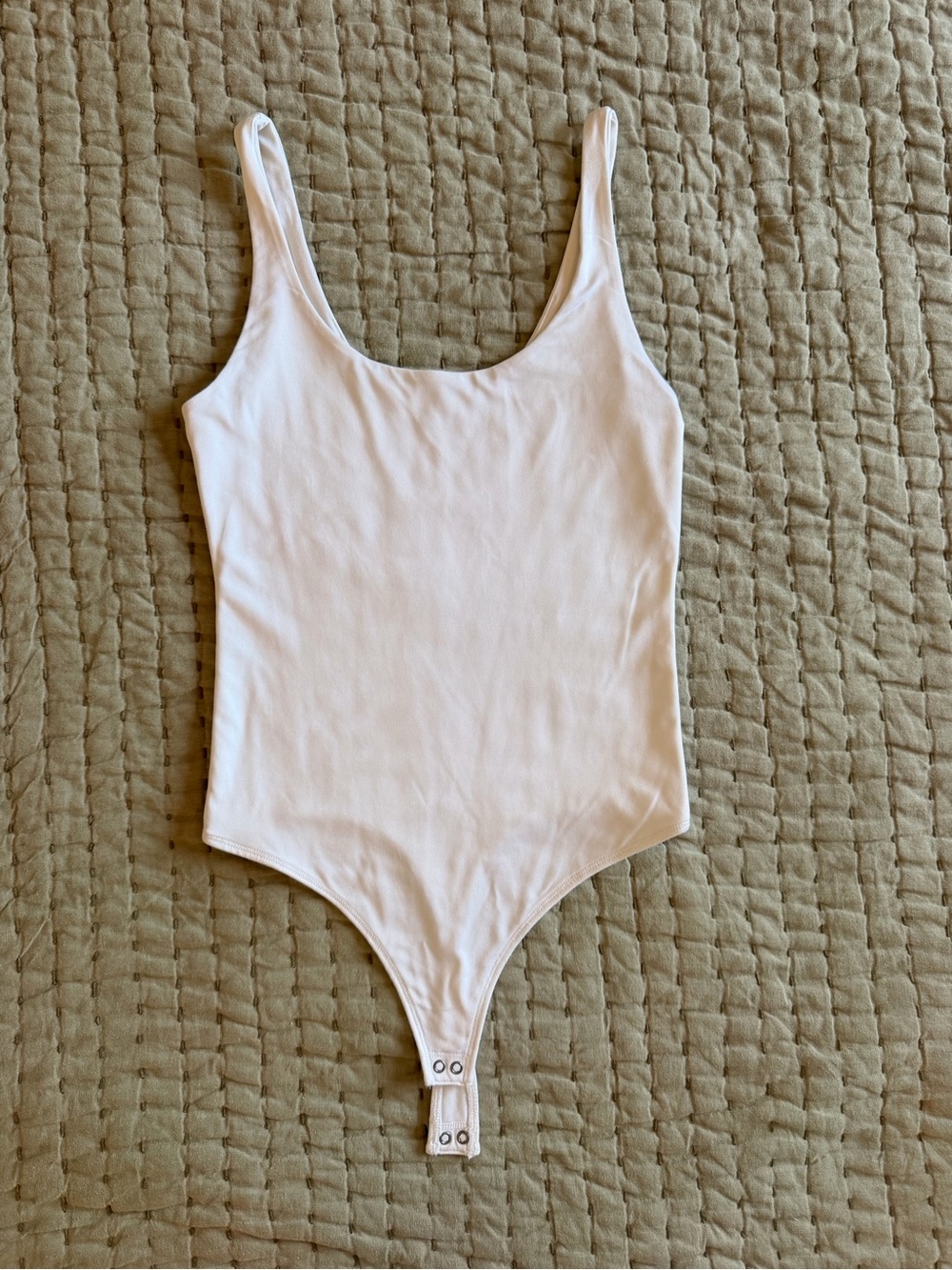 Abercrombie & Fitch White Scoop Neck Bodysuit